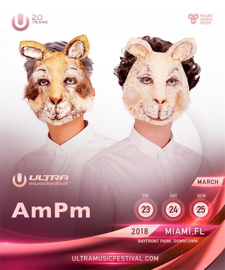 AmPm、20周年を迎える本家「Ultra Music Festival 2018」に出演決定！