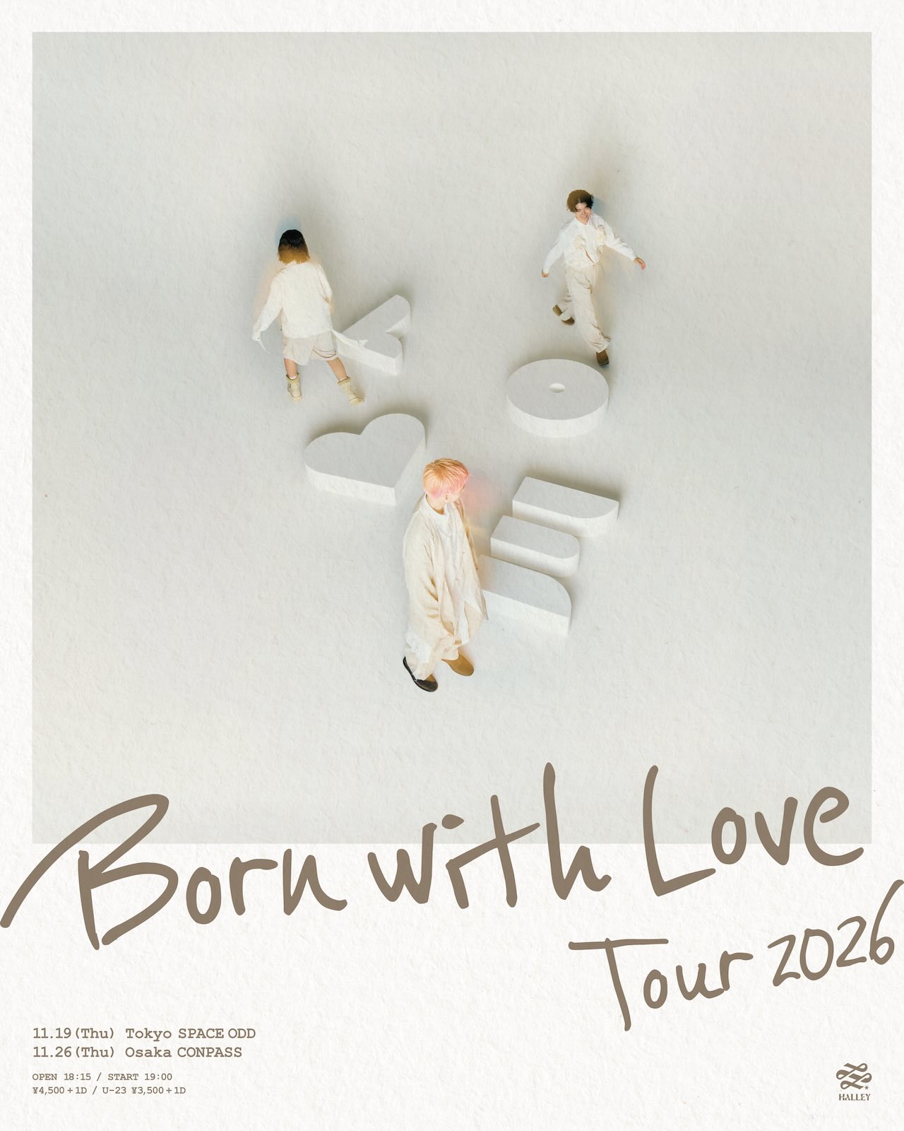 HALLEY、ワンマンツアー「Born with Love Tour 2026」ビジュアル公開！