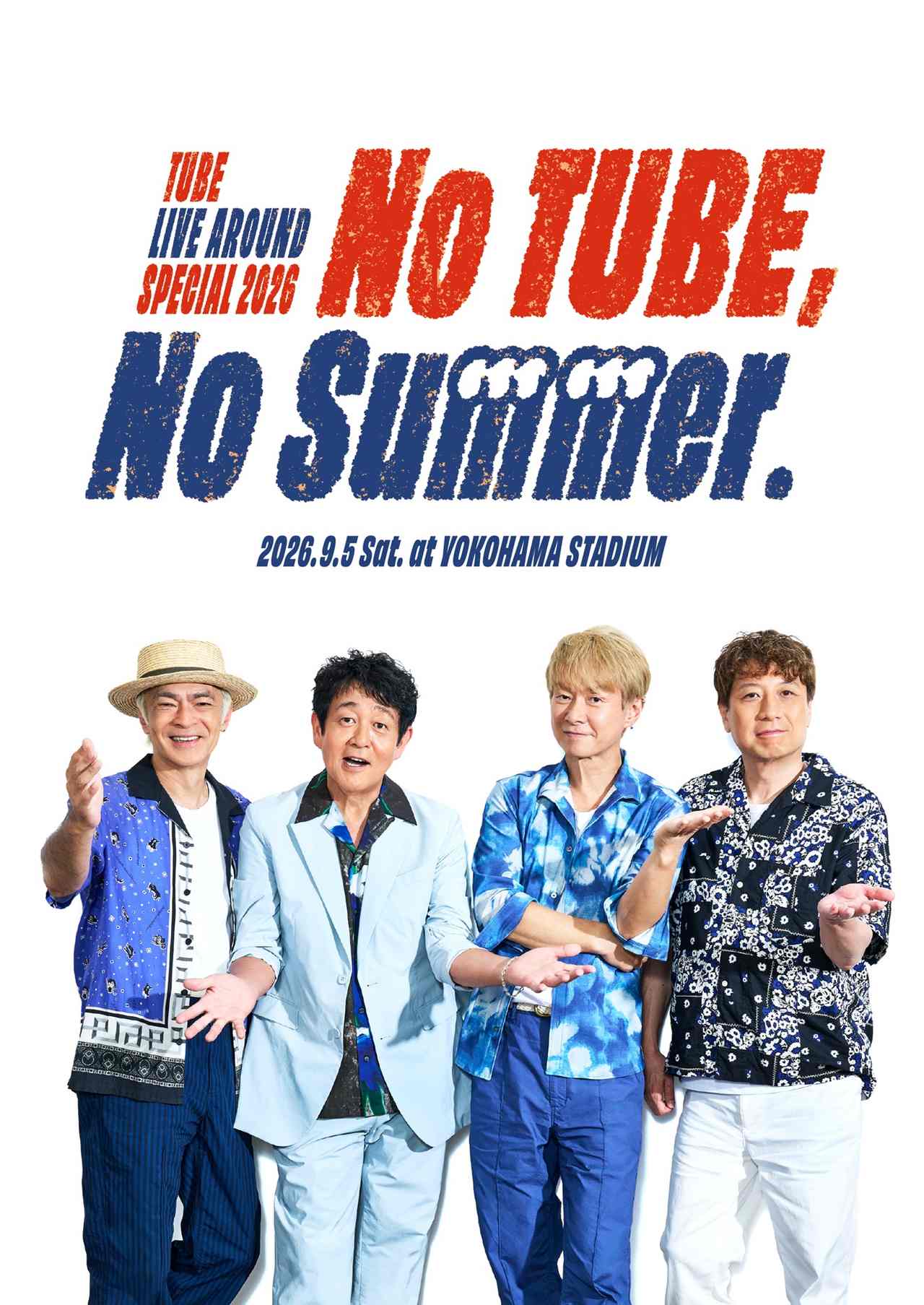 TUBE、"神セトリ"と話題の横浜スタジアム公演を映像化！松山千春との共演も完全収録！
