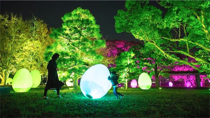 「福岡城 チームラボ 城跡の光の祭」特別な演出で年越しのカウントダウンを実施！