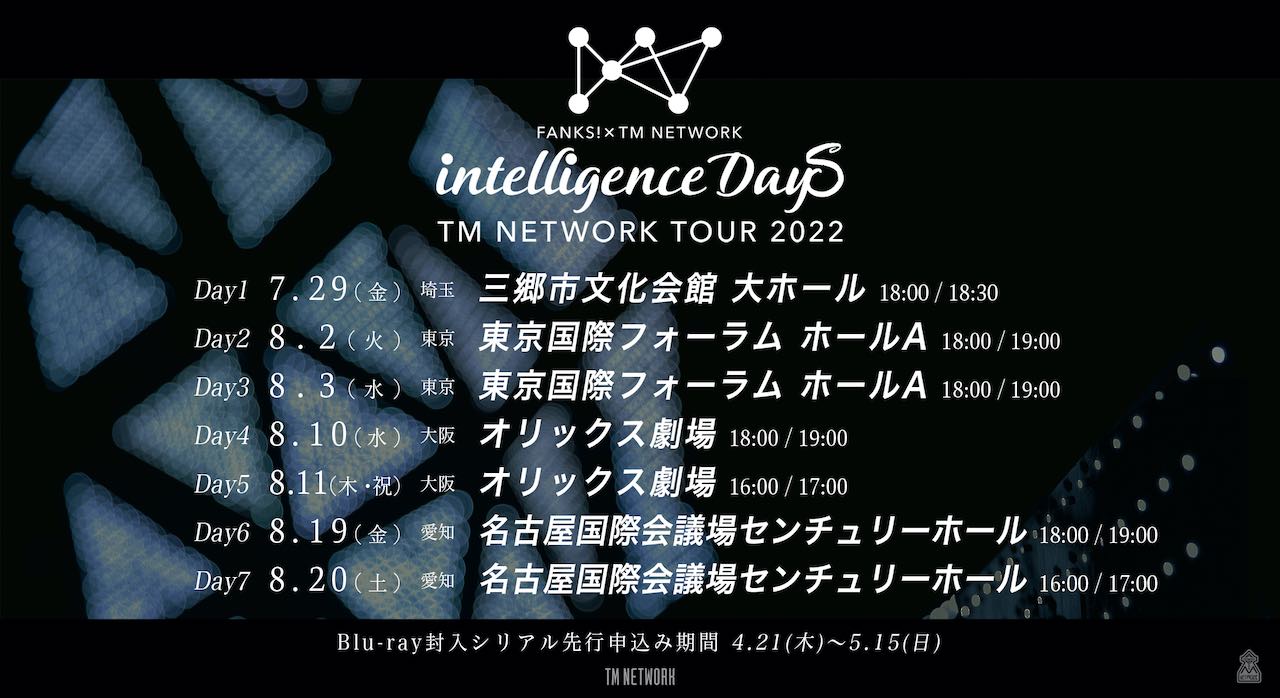 TM NETWORK、7年ぶりのライブツアー"FANKS intelligence Days"開催決定！